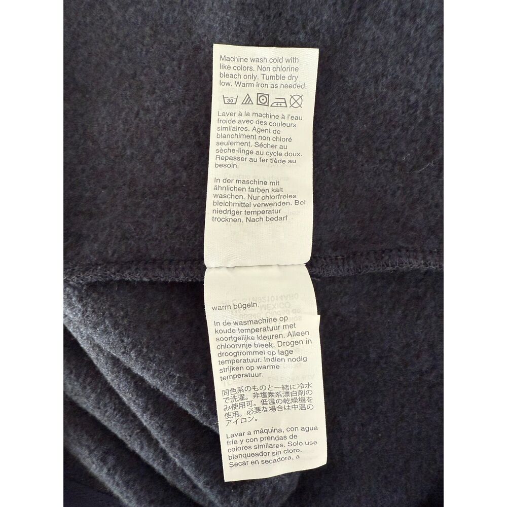 J Crew Mercantile Men's 1/4 Zip Sweater Fleece Pullover Jacket Navy Blue Size L - Picture 5 of 12